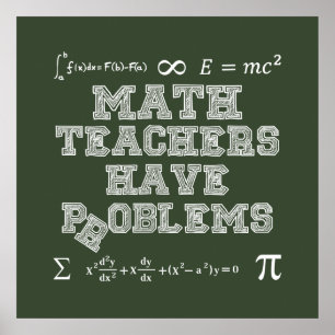 Póster Maestros de matemáticas tienen problemas