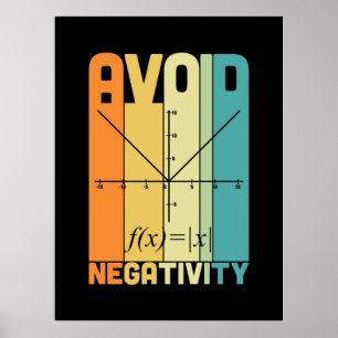 Póster Maestros matemáticos evitan negatividad