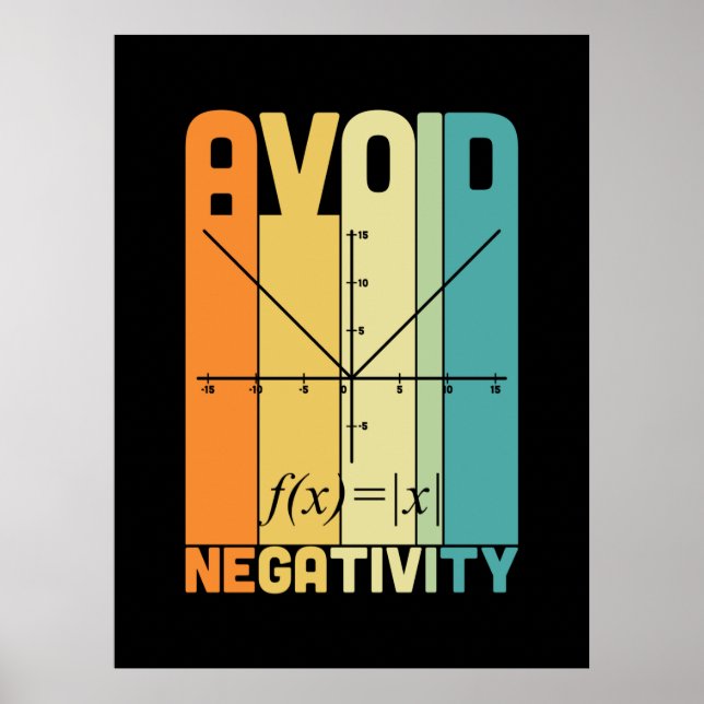 Póster Maestros matemáticos evitan negatividad (Frente)