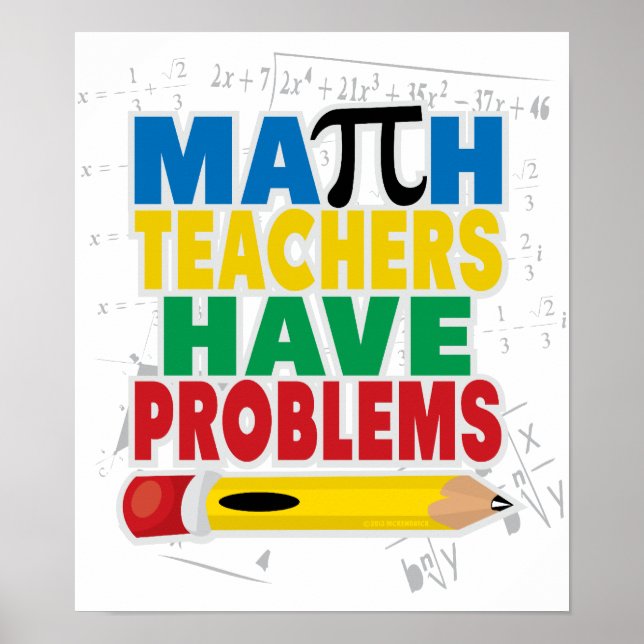 Póster Maestros matemáticos tienen problemas (Frente)