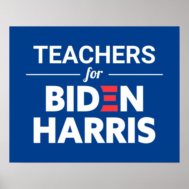 Póster Maestros para el Personalizado Biden Harris Textos (Frente)