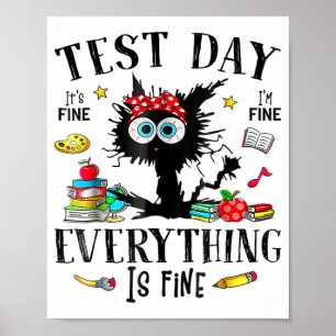 Póster Maestros y profesores con estrés por día; estudian