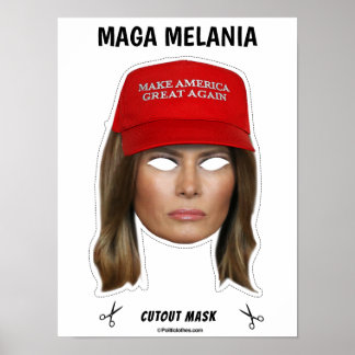 Póster MAGA MELANIA Halloween Mask