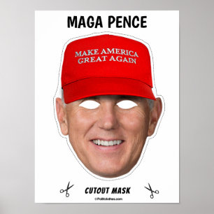 Póster MAGA PENCE Halloween Mask