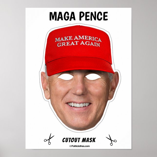 Póster MAGA PENCE Halloween Mask (Frente)