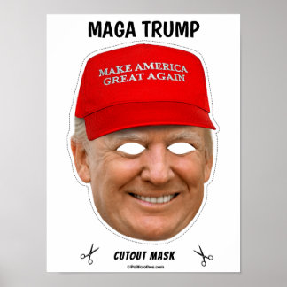 Póster MAGA TRUMP Máscara de Halloween