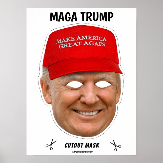 Póster MAGA TRUMP Máscara de Halloween (Frente)