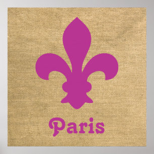 Póster Magenta Paris Moods Fleur de Lys
