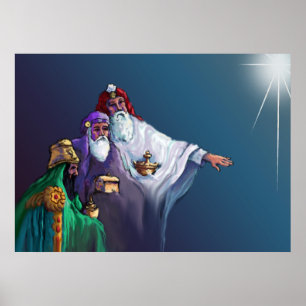 Póster MAGI KINS 3 WISEMEN & STAR por SHARON SHARPE
