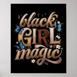 Póster Magia de Chica Negra Melanina Mujeres Negras Histo