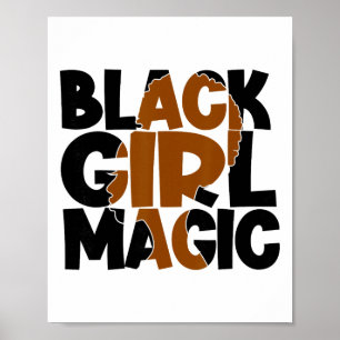 Póster Magia de Chica Negra Melanina Poder de Mujeres His