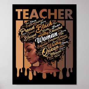 Póster Magia de Maestra Negra Educación de Historia Negra