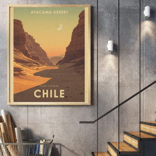 Póster Magia del Valle de la Luna – Atacama Desierto Vint