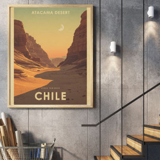 Póster Magia del Valle de la Luna – Atacama Desierto Vint