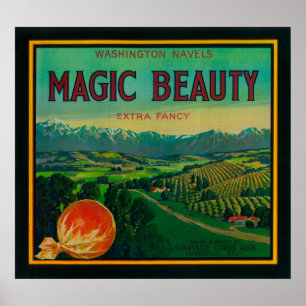Póster Magic Beauty Orange LabelPorterville, CA