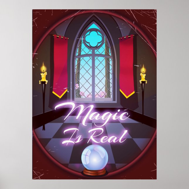 Póster Magic is Real inspiradora cita personalizado (Frente)