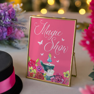 Póster Magic Show Alice In Wonderland Vibrant Florant