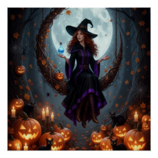 Póster Magic Sorcery Halloween Family