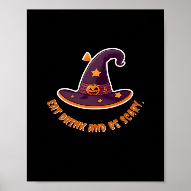 Póster Magic Witch Hat For The Boos Party Essential (Frente)
