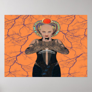 Póster Mágica eléctrica egipcia