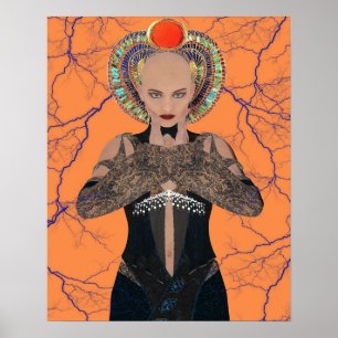 Póster Mágica eléctrica egipcia