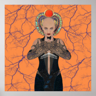 Póster Mágica eléctrica egipcia