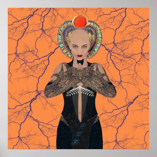 Póster Mágica eléctrica egipcia (Frente)