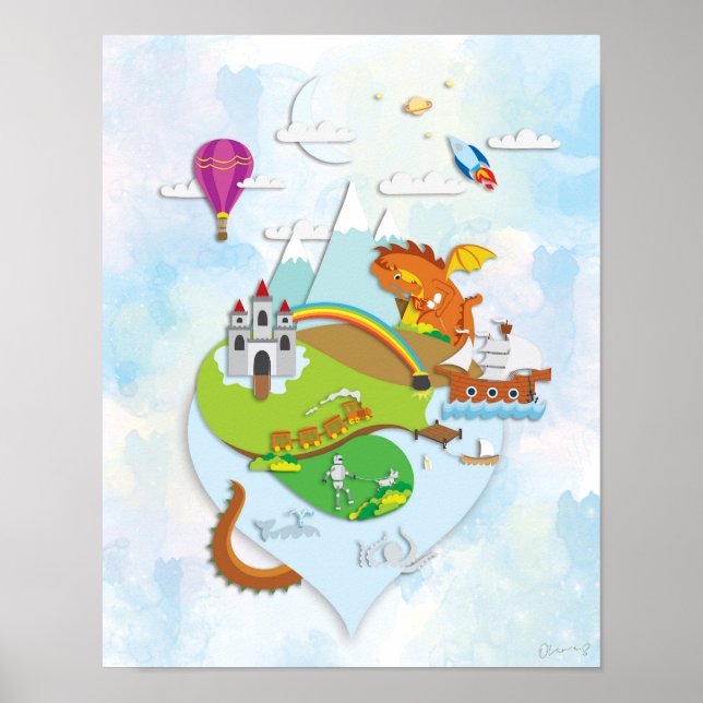 Póster Magical Adventure Island Poster (sin texto) (Frente)