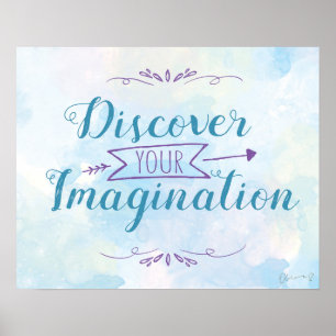 Póster Magical Discover You Imagination Poster (Azul)