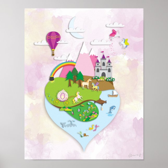Póster Magical Imagination Island Poster (sin texto) (Frente)