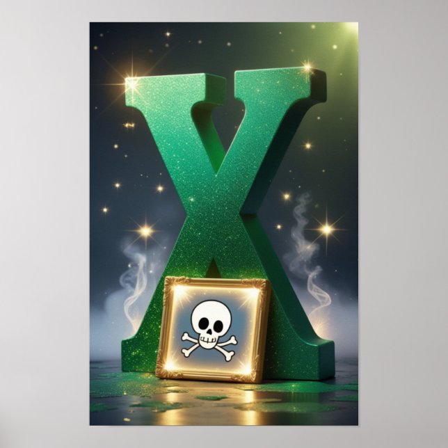 Póster Magical Letter X Wall Art Poster for Kids Room (Frente)