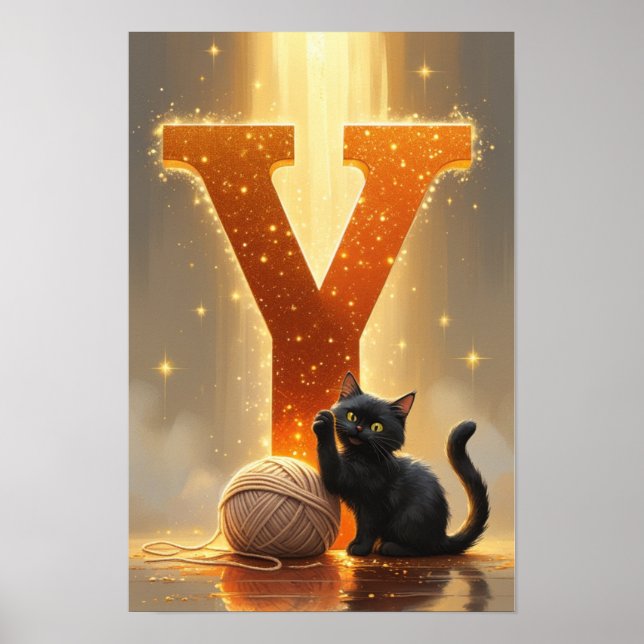 Póster Magical Letter Y Wall Art Poster for Kids Room (Frente)