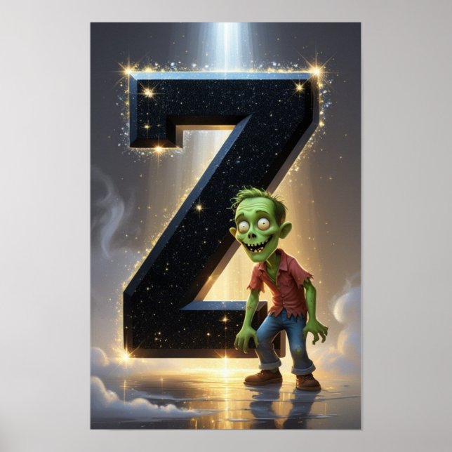 Póster Magical Letter Z Wall Art Poster for Kids Room (Frente)