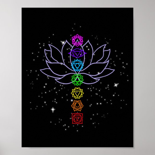 Póster Magical Mandala Lotus Lines Cool Mandala Design Lo (Frente)