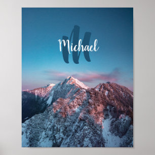 Póster Magical sky monogram mountain Storžič Slovenia