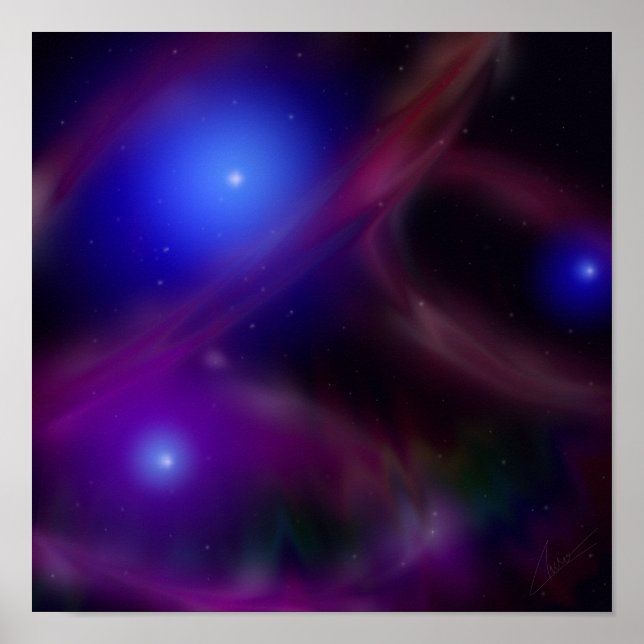 Póster Magical Space Stars Digital Painting (Frente)
