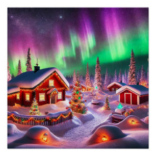 Póster Magical Winter Wonderland: El pueblo de Santa