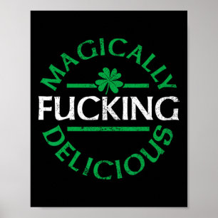 Póster Mágicamente Delicioso Divertido Día de San Patrici