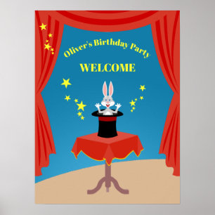 Póster Magician Boy Show Birday Party