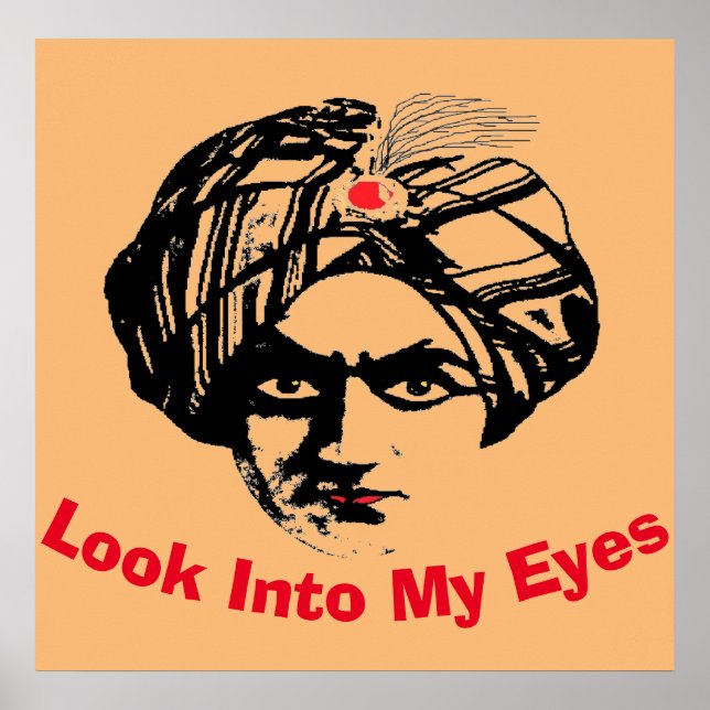 Póster Magician Face, agregar Poster de texto (Frente)