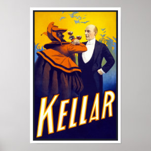 Póster Magician Kellar, 1899. Publicidad de época