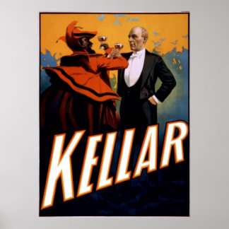 Póster Magician Kellar arroja al diablo