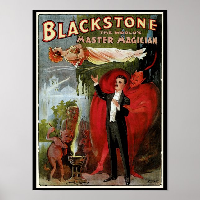 Póster Magiciano maestro de Blackstone (Frente)