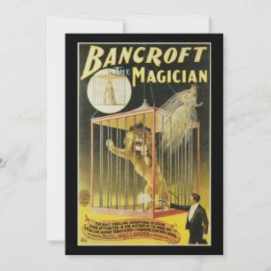 Póster Mágico Antiguo, Mago Bancroft y León