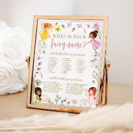 Póster Mágico ¿Cuál es tu nombre de animal Rótulo de jueg