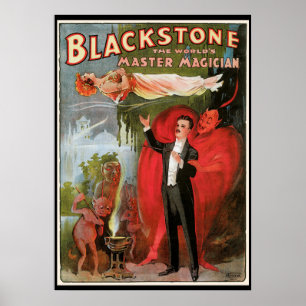 Póster Mágico Vintage, Gran Mago Blackstone
