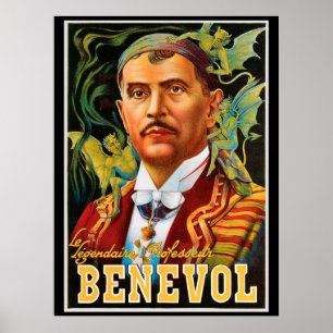 Póster Mágico Vintage, Legendario Profesor Benevol