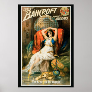 Póster Mágico Vintage, Mago Frederick Bancroft