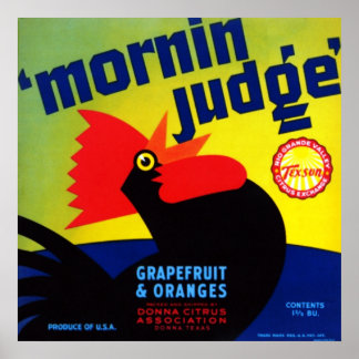 Póster Magistrado Mornin Grapefruit y Naranjas