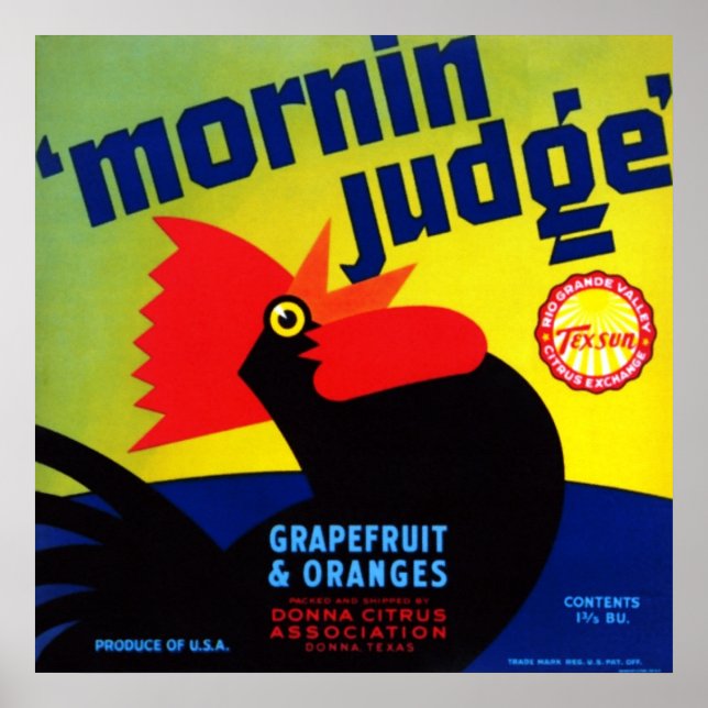 Póster Magistrado Mornin Grapefruit y Naranjas (Frente)